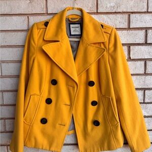 Old Navy Women's Yellow Peacoat